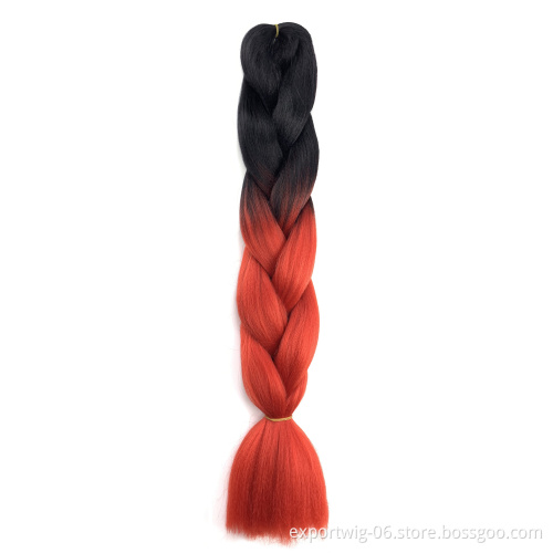 provide lable jumbo hair braid synthetic braiding hair ombre color 24inch 100g attachments braids for african yaki